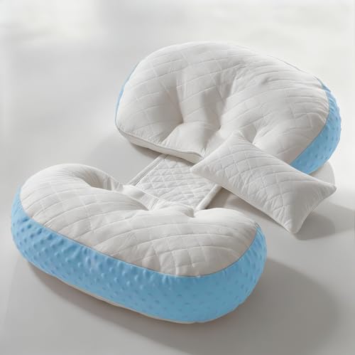 Image of StarAndDaisy Pregnancy Pillow for Women | Maternity Pillow for Pregnancy Sleeping with Cuddle Pillow with Belly Support, Leg Support, Adjustable Butterfly Design (Light Blue)