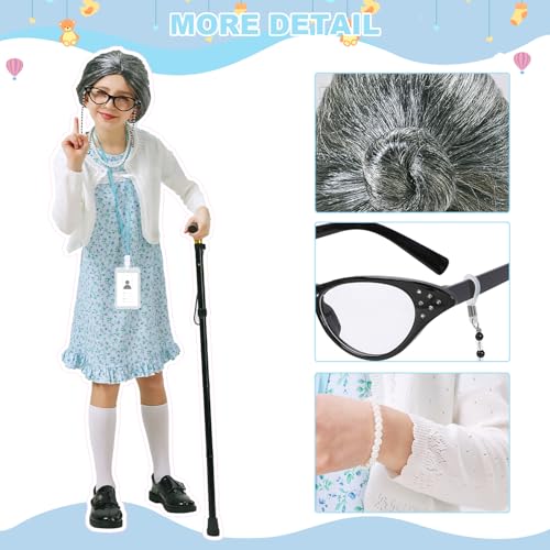 Disfraz de abuela para niñas 3-5 años miniatura 5