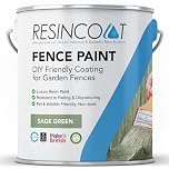 Resincoat Garden Fence Paint, Luxury Resin Paint, 1 Coat Only, Brush/Roller or Spray Applied (Sage Green), 5 l (Pack of 1)