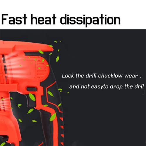SXTYMV BohrhäMmer Schlagbohrmaschine Abbruchhammer Hammerbohrer BüRstenloser Wiederaufladbarer Elektrohammer… – Bild 4