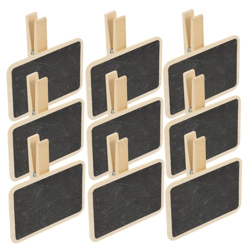 HOODANCOS 10pcs Wooden Clip Board Adorable Clamps for Decorative Messages for Parties Home and Reminders