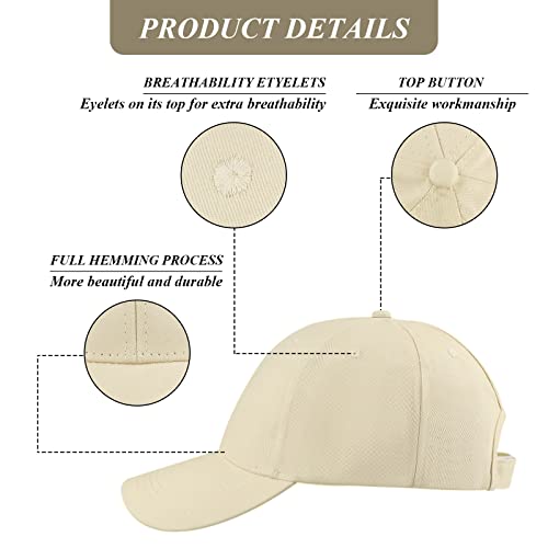 Womens Ponytail Hat Baseball Cap,Unisex Adjustable High Messy Bun Ponycap,Classic Solid Color Outdoor Hats with Pony Hole Loop