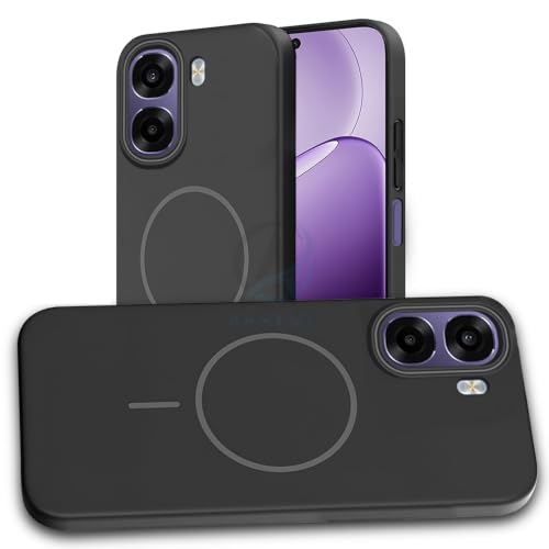 Image of AESTMO Shockproof Back Case Cover for Oppo K14X 5G | Slim Hard Shell | Hard Back Cover for Oppo K14X 5G (Compatible with MagSafe Accessories, Black)