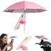 QYEHF Anti-Glare Phone Umbrella Sun Shade, Holder with Suction Plug for Car Navigation Sunscreen, Mini Sunscreen Travel Cell Phone Umbrella, Smartphone Outdoor Stand (pink)