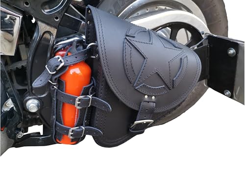 Bolsa Alforja Negra para Moto Compatible Harley Softail miniatura 7