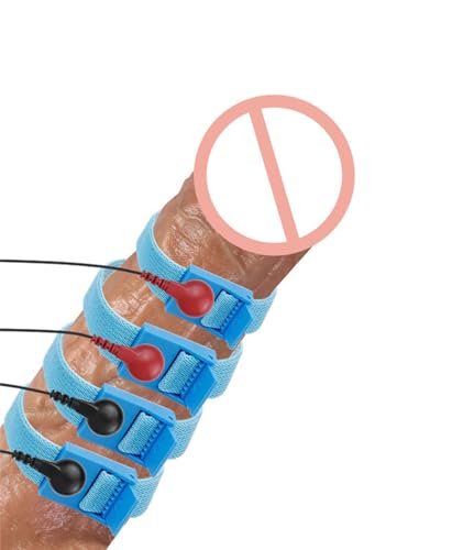 Image of Electric Shock Bondage Training Masturbation Penis Ring Winding Exercise Endurance Trainer Electric Shock Cock Ring Male Bondage Penis Ring