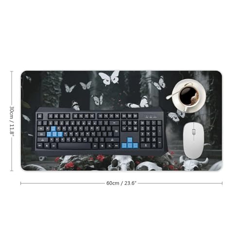 Desk Pad Protector 60x30 cm Skulls Butterfly Base Antideslizante miniatura 2