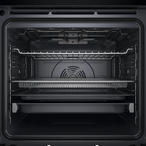 Foto von Bauknecht BBI4S8HM1SK Einbau-Backofen, 60 cm, 73 l Garraum, Heißluftbackofen mit 15 Funktionen, AirFry-Funktion, PowerHeißluft, 310 °C Pizzafunktion, Multi-Level-Kochen, Schwarzglas