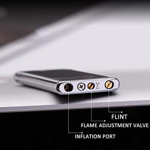 Miniatura 4 de Slime - Encendedor de puros de cobre y latón con llama suave, encendedor de butano recargable, encendedor delgado portátil con esfera de llama