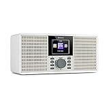 auna IR-260 Internetradio - WLAN Radio mit DAB+ & UKW Tuner, Webradio mit Stereo-Lautsprecher, 2,8