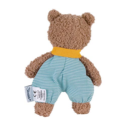Sterntaler 3052002 Mini-Spieltier Bär Ben, Integrierte Rassel, Für Babys ab der Geburt, 17 cm