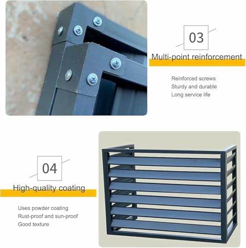 Cubre aire acondicionado de aleación de aluminio elegante para jardín 5