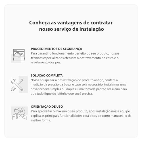 Instalação e orientação de uso para lava louça