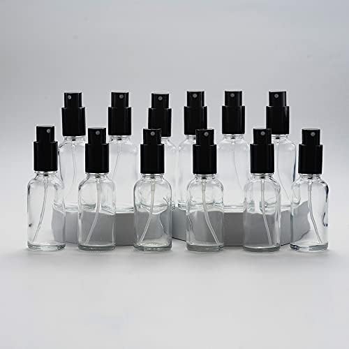 Yizhao 50ml Amber Glass Spray Bottle for Essential Oils, Small Empty Fine Mist Spray Bottle, for Cleaning, Aromatherapy, Cosmetic Sprays, Hair 6 Pcs