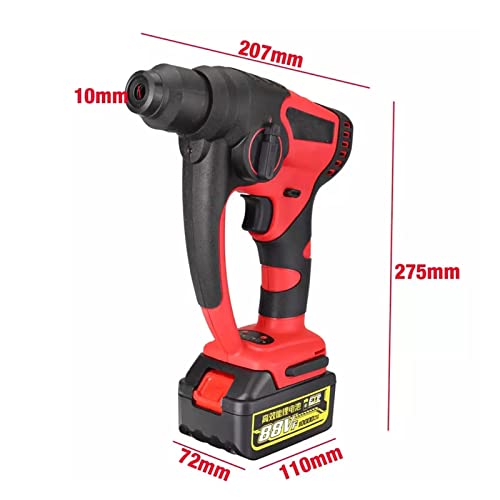 TEMSOOM 88VF Bohrhammer Multifunktions-Elektrobohrhammer Lithium-Elektrohammer Hochleistungs-Bohrmaschine mit Tasche… – Bild 4