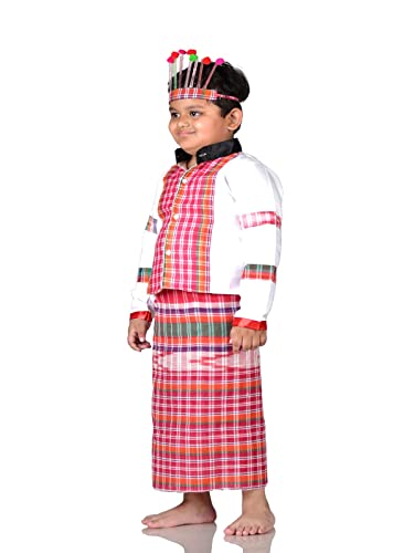 Image of BookMyCostume Mizoram Indian Eastern State Folk Costume - Male 8-10 years