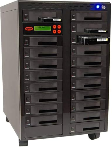 Systor 1:19 HDD/SSD Hard Drive Duplicator - 36GB/Min - Standalone Copier & Eraser/Sanitizer for Multiple SATA 3.5 Disk & 2.5 Solid State Drives - Copy Speeds of up to 600MB/Sec (SYS619DP)