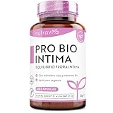 Pro Bio Intima - Probioticos Mujer - Probioticos Intestinales - Equlibrio Flora Intima - Lactobacillus con Arándano Rojo - Promueve una Flora Bacteriana Vaginal Saludable - 60 Cápsulas - Nutravita