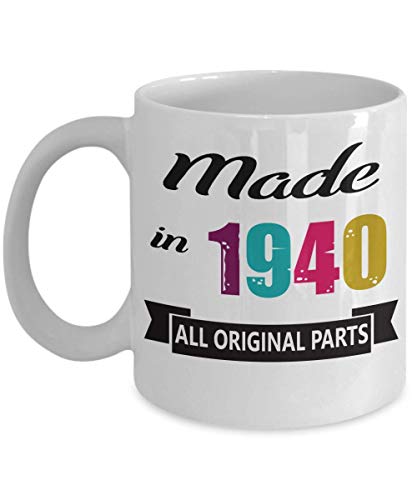 NA Fabriqué en 1940 Tasse à Café - Joyeux 79e, 80e Anniversaire idées cadeaux pour Lui SES Femmes Hommes ami - Cadeau pour 79, 80 Ans - Tasse à thé Tasse de Noël, Noël 11 oz