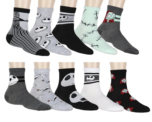 Calcetines Disney NBC Jack Skellington para mujer pack de 10 pares cortos