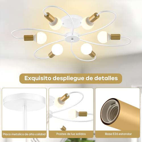 Consejos y reviews para comprar Lamparas de techo blancas al mejor precio. 11 Imagen adicional