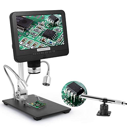 Andonstar AD206S Microscope numérique portable USB avec double objectif, écran LCD 7