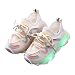 Bébé Sneakers Baskets LED Chaussures Mode Garçons Filles, Couleur Pure Running Brillant Respirant Amortisseur Creux Enfants Lumière Lumineux Sport