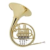 KERREY Student Double French Horn Golden Professional Four-Key Single-Row Instrument in B Flat for M