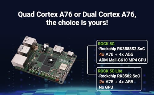 Image of Radxa Rock 5C(Lite) RK3588S2, 8-core CPU SBC, HDMI with 8K Output, PCIe 2.1 1-Lane, Gigabit Ethernet, Single Board Computer Rock 5C 16GB