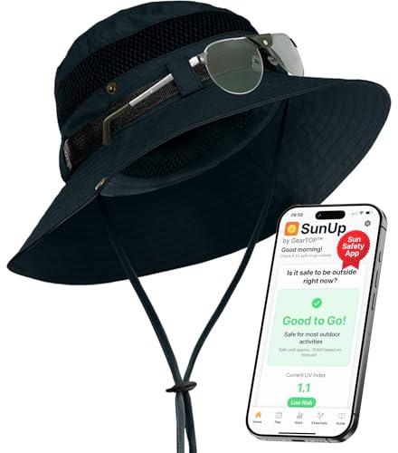 GearTOP Sun Hat Boonie Hat - Wide Brim Bucket Hat for Men and Women - UPF, Water-Resistant(Wanderer Series)