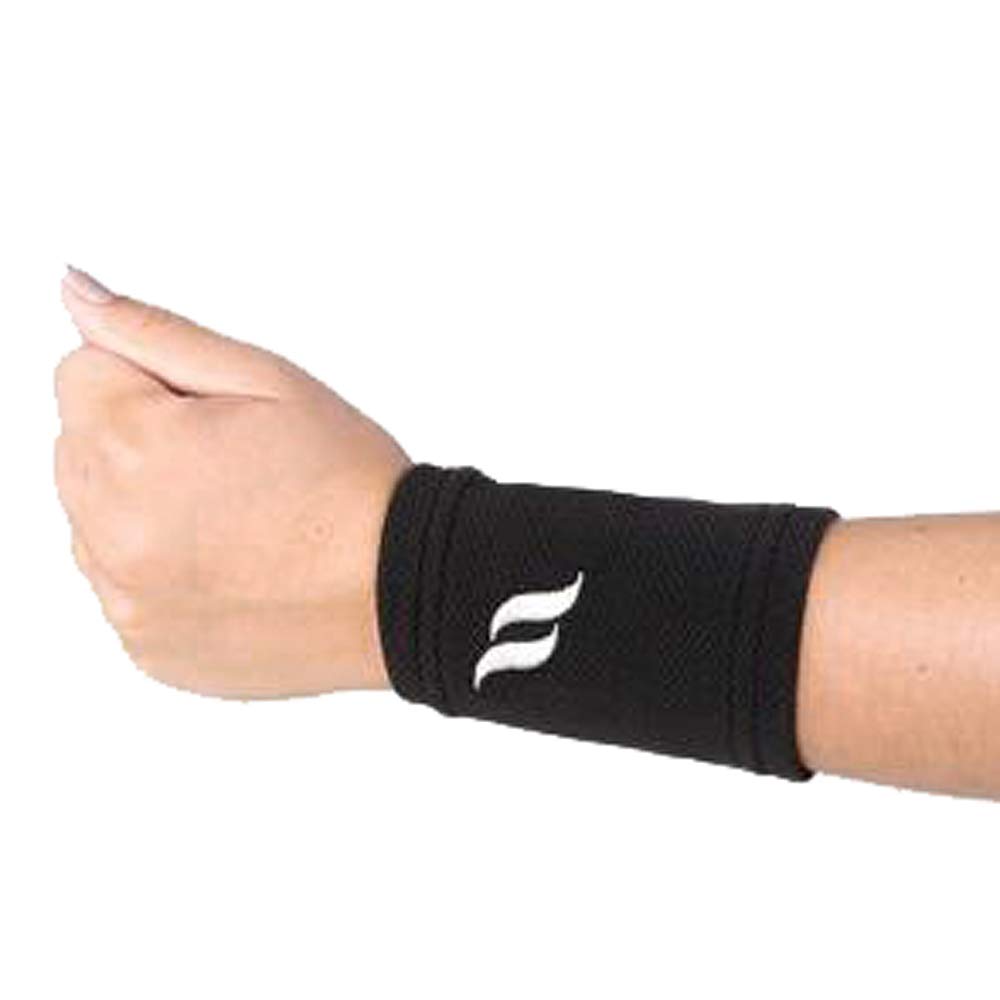 Back on TrackPhysio 4-Way Stretch Black Wrist Brace - Enhanced Mobility & Recovery with Welltex Technology for Active Lifestyles, M
