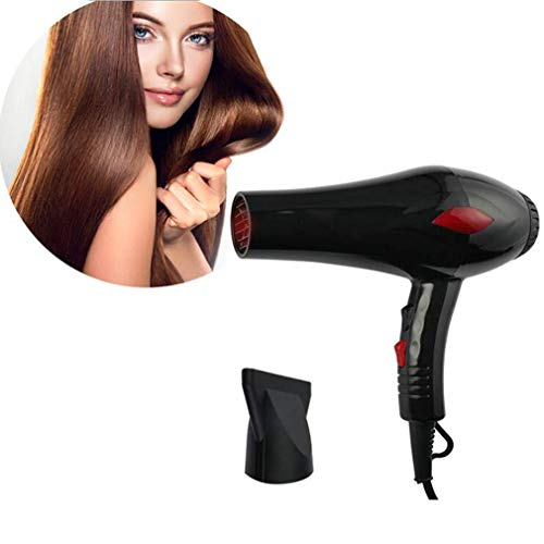 Profi-Ionen-Haartrockner, Salon Fön mit Stylingdüse, Salon Trockner 3 Heizung 2 Geschwindigkeitseinstellung, Ieistungsstarker AC-Motor, leise,1800 Watt Anti-Frizz, Schwarz Cover