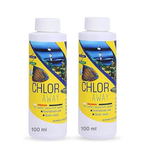Image of Foodie Puppies Aquatic Remedies Chlor Away - 100ml (Pack of 2) | Suitable for Fresh Water and Salt Water | Chlorine and Chloramine Remover | Aquarium Water Conditioner, with Free Key Ring