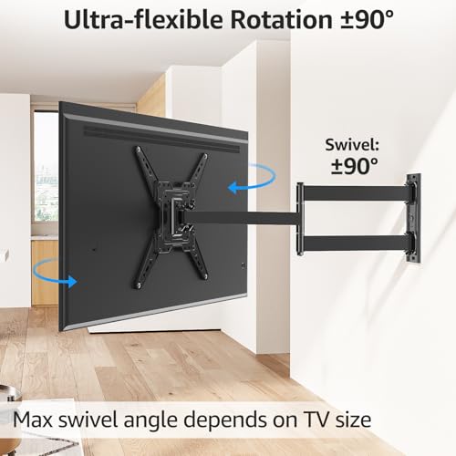 Image of MOUNTUP Long Arm TV Wall Mount for Most 32-65 Inch TVs, Corner TV Mount Full Motion with 31.3 inch Long Extension, Swivel & Tilt Articulating Bracket, MAX VESA 400x400mm, Holds up to 99 lbs