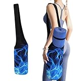 KUPTYEZR Bolsa de hombro ligera para esterilla de yoga, bolsa de ejercicio de lona con bolsillo para gimnasio
