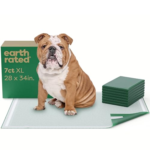 Earth Rated 3-in-1 Max Absorbency Puppy Pee Pads for Dogs, Odor Blocking, Leak Prevention Potty Training Pad, XL, 28 x 34 Inches, 7 Count
