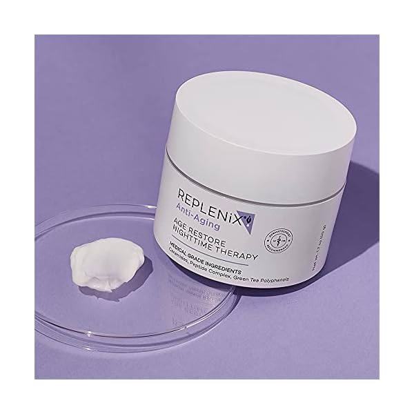 Replenix Age Restore Nighttime Therapy Face Cream, Anti-Aging Medical-Grade Facial Moisturizer for Mature & Dry Skin