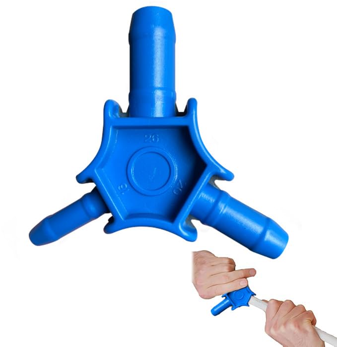 Multi Calibrator for Plastic - Calibrator/Deburring for Multilayer Pipes - PEX-AL-PEX - Aluminium Composite Pipe Calibrator Mandrel - Diameter 16-20-25 - Tool for Plumbing (16-20-26)