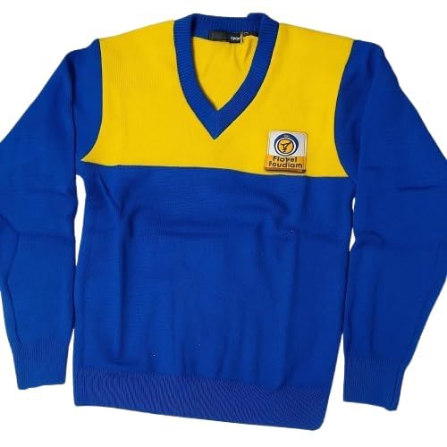 BPCL Staff Sweater – Official Bharat Petroleum Winter Uniform | Wool Blend V-Neck Pullover in Blue & Yellow-picture-32