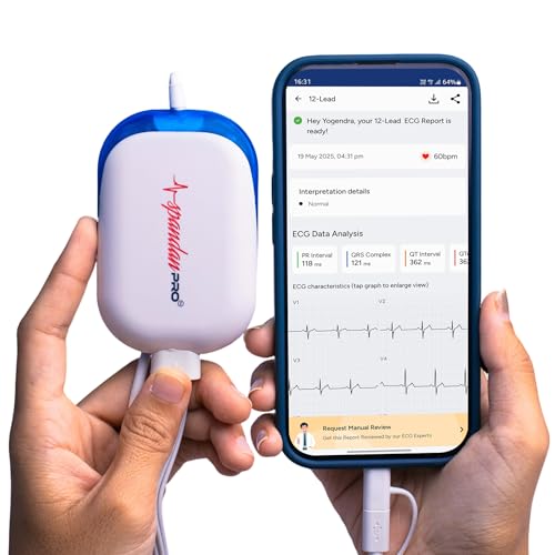 Sunfox Spandan Pro | Portable ECG Machine | Medical Grade 12 Lead...