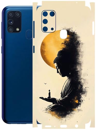 Image of AtOdds - Full Body Back Screen Guard Protector Film - Lamination Wrap Skin Sticker Compatible with Samsung Galaxy M31 | Scratchproof Matte Finish (Divine)