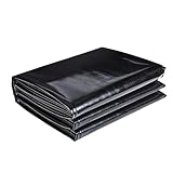 ToLanbbt Pond Liner 10 FT x 10 FT HDPE Pond Liners, 20 Mil UV Resistant Preformed Pond Liner Easy Cutting, Pond Liner for Natural Looking Ponds, Waterfall, Koi Pondsand Water Garden (Black)