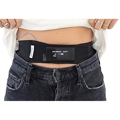 Diabetic Insulin Pump Belt by Glucology - Breathable, Stretchable Waistband for All Insulin Pumps and Glucose Monitoring Devices | Soft, Secure, & Invisible Under Clothes - (Black, M - 22'' to 30") Cover