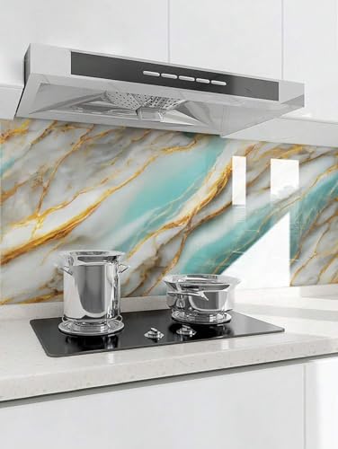 Image of VOOY Self-Adhesive Kitchen Wallpaper, PVC 3D Wall Sticker Oil Proof & Waterproof, Kitchen Backsplash Stickers Wallpaper (60cm x 200cm)(Pack of 2)