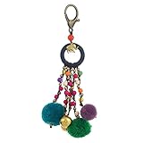  VALICLUD 1PC Kupfer Schlüsselanhänger Anhänger Fluffy Ball Hanging Decoration Geschenkanhänger