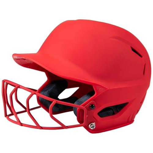 Champro HXE Fastpitch Softball Matte Batting Helmet, Medium, Scarlet