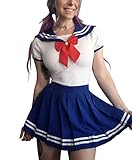 Littleforbig Adult Baby Onesie Diaper Lover (ABDL) Snap Crotch Romper Onesie Pajamas-Cosplay Magical Onesie Skirt Set, XXXX-Large, Sailorblue Set