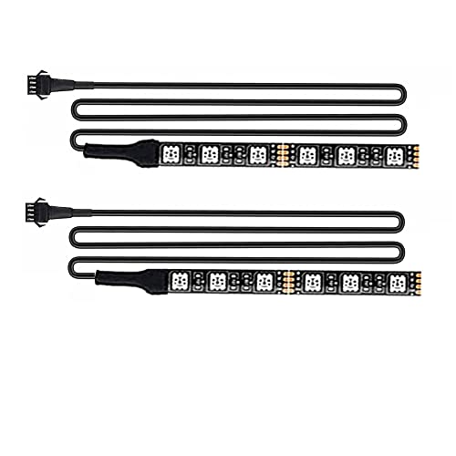 UWDESY 2Pcs 6LEDs Motorcycle LED Light Strips- RGB Multi-Color Accent Glow Neon Ground Effect Lights lamp for Motorcycle led Light Kits,ATV Car Golf cart LED Underglow Strip Lights