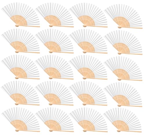 Eventails Mariage Blanc Pliables Solution Confort et Décoration de Table pour Vos Invités - 2