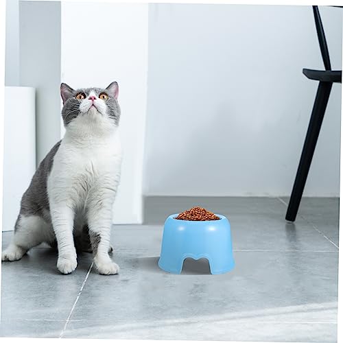 SEWOART Plastik Hundenapf Rund Robust Mit Großem Fassungsvermögen Aus Strapazierfähigem Kunststoff in Blau Für Hunde Und Katzen Haustierfütterung